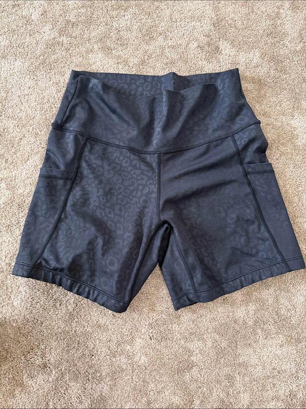 Constantly Varied Gear High-Waist Black Leopard Print Women's Active Shorts